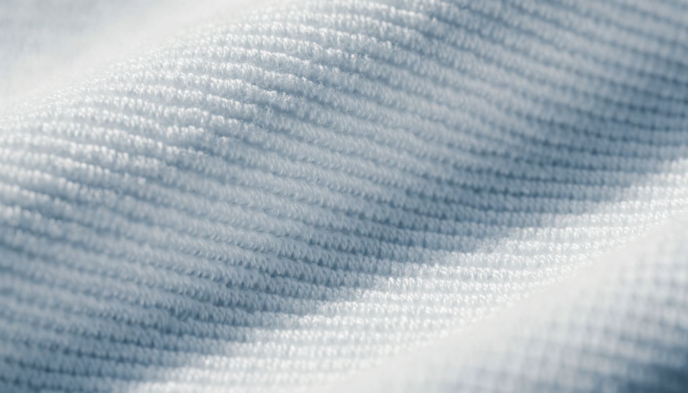 Maille jersey de coton blanc en gros plan